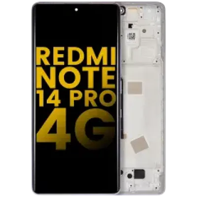 Дисплейний модуль (OLED) з рамкою для Xiaomi Redmi Note 14 Pro 4G (Refurbished) (Aurora Purple)