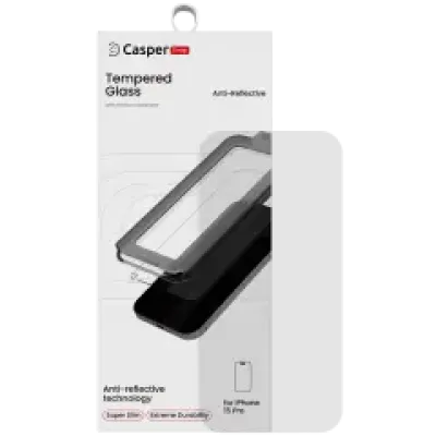 Захисне скло Casper Snap для iPhone 15 Pro (Retail Packaging) (AR Clear)