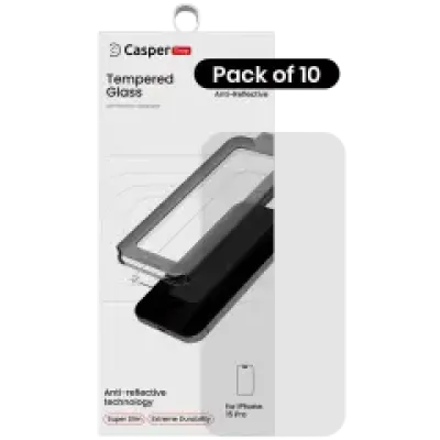 Захисне скло Casper Snap для iPhone 15 Pro (10 шт) (AR Clear)