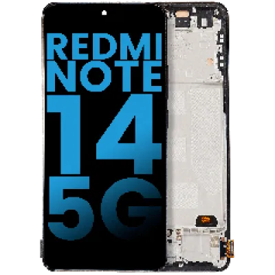 Дисплейний модуль (LCD) з рамкою для Xiaomi Redmi Note 14 5G (Aftermarket: Incell) (Midnight Black)