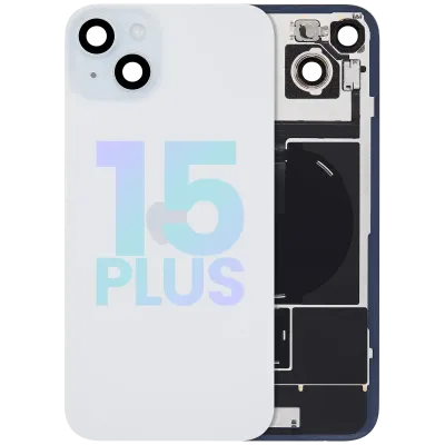 Back Glass w/ MagSafe Magnet & NFC & Flashlight Flex For IPhone 15 Plus (Service Pack) (Blue)