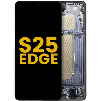 Дисплейний модуль (OLED) з рамкою для Samsung Galaxy S25 Edge (Refurbished) (Titanium Jetblack)