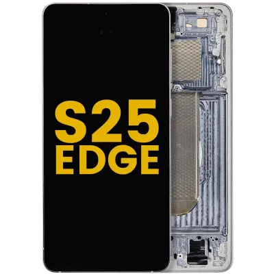 Дисплейний модуль (OLED) з рамкою для Samsung Galaxy S25 Edge (Refurbished) (Titanium Silver)