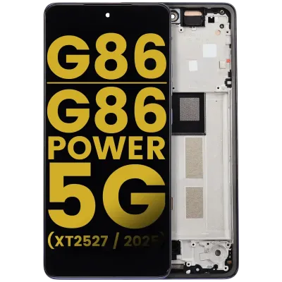OLED Assembly With Frame For Motorola Moto G86 / G86 Power 5G (XT2527 / 2025) (Refurbished) (Spellbound)