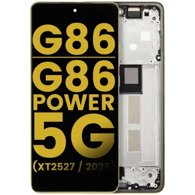 OLED Assembly With Frame For Motorola Moto G86 / G86 Power 5G (XT2527 / 2025) (Refurbished) (Golden Cypress)