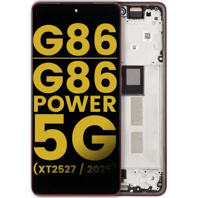 OLED Assembly With Frame For Motorola Moto G86 / G86 Power 5G (XT2527 / 2025) (Refurbished) (Chrysanthemum)
