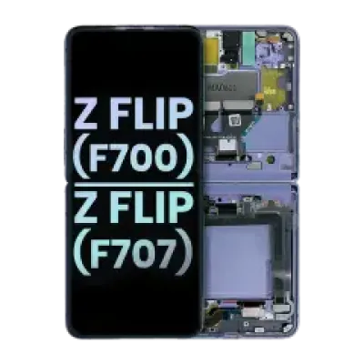 Внутрішній дисплейний модуль (OLED) з рамкою для Samsung Galaxy Z Flip 4G (F700) (Service Pack) (Mirror Purple)