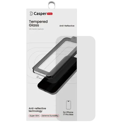 Захисне скло Casper Snap для iPhone 17 Pro Max / 18 Pro Max (Retail Packaging) (AR Clear)