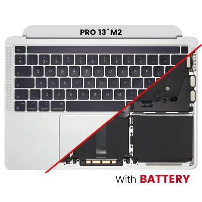 Топкейс з акумулятором і клавіатурою (ISO UK) для MacBook Pro 13" A2338 (2020) (сріблястий)