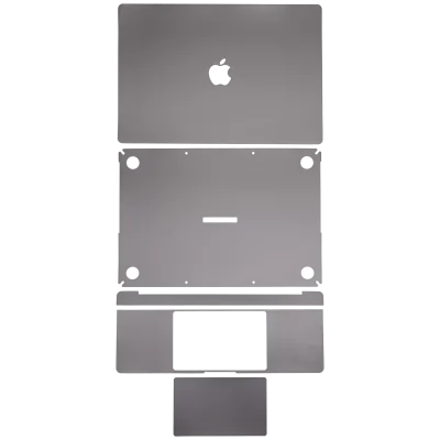 Наклейка 4-в-1 (топкейс, нижня кришка, клавіатура, трекпад) для MacBook Air 13" A2337 (2020) (Space Gray)