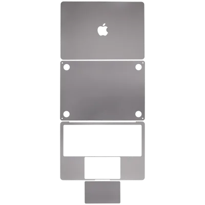 Наклейка 4-в-1 (топкейс, нижня кришка, клавіатура, трекпад) для MacBook Air 13" A2681 (2022) / A3113 (2024) / A3240 (2025) / A3449 (2026) (Space Gray)