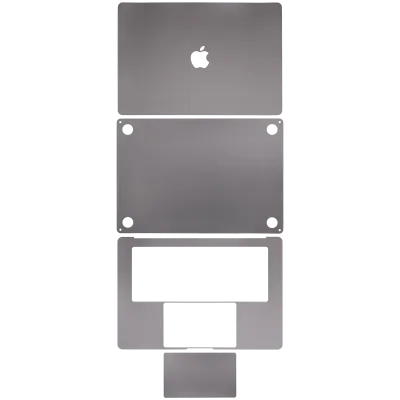 Наклейка 4-в-1 (топкейс, нижня кришка, клавіатура, трекпад) для MacBook Air 15" A2941 (2023) / A3114 (2024) / A3241 (2025) / A3448 (2026) (Space Gray)