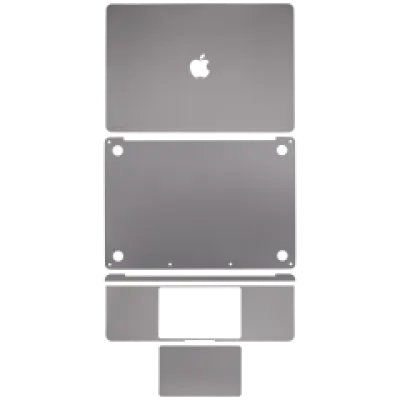 Наклейка 4-в-1 (топкейс, нижня кришка, клавіатура, трекпад) для MacBook Pro 13" A1706 / A1708 (2016-2017) / A1989 / A2159 (2018-2019) / A2251 / A2289 (2020) / A2338 (2020-2023) (Space Gray)