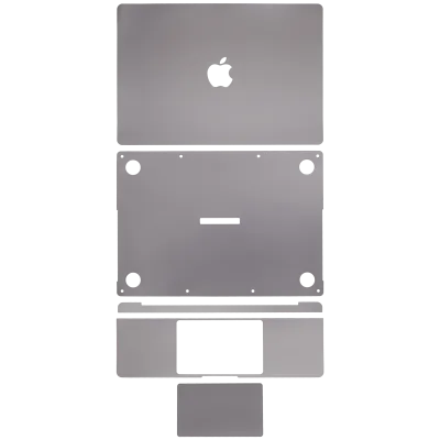 Наклейка 4-в-1 (топкейс, нижня кришка, клавіатура, трекпад) для MacBook Pro 14" A2442 (2021) / A2779 (2023) / A2918 (2023) (Space Gray)