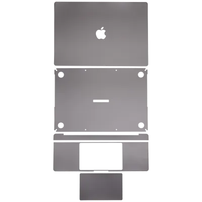 Наклейка 4-в-1 (топкейс, нижня кришка, клавіатура, трекпад) для MacBook Pro 16" A2485 (2021) / A2780 (2023) (Space Gray)
