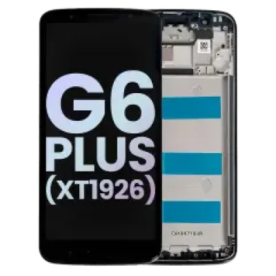 Дисплейний модуль (LCD) з рамкою для Motorola Moto G6 Plus (XT1926 / 2018) (Genuine OEM) (чорний)