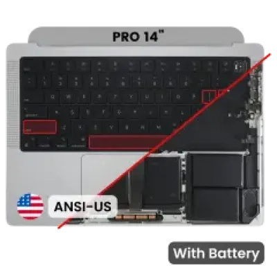 Топкейс з акумулятором і клавіатурою (ANSI US) для MacBook Pro 14" A2779 (2023) (Silver)