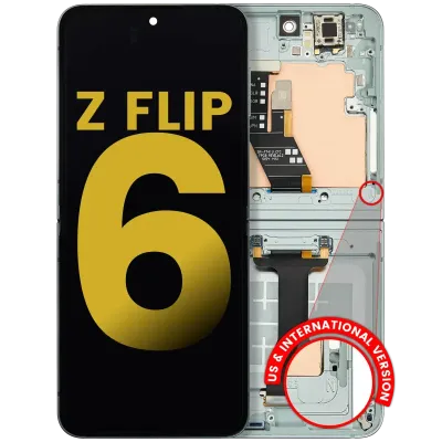 Внутрішній дисплейний модуль (OLED) з рамкою для Samsung Galaxy Z Flip 6 (F741) (US & International) (Refurbished) (Mint)