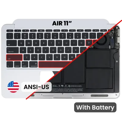 Top Case with Battery and Keyboard (ANSI US) For MacBook Air 11" A1465 (2013-2015) (Used OEM Pull: Grade A)