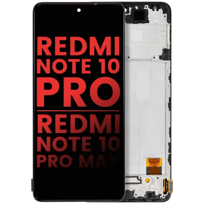 Дисплейний модуль (OLED) з рамкою для Xiaomi Redmi Note 10 Pro / Redmi Note 10 Pro Max (Aftermarket Plus) (всі кольори)
