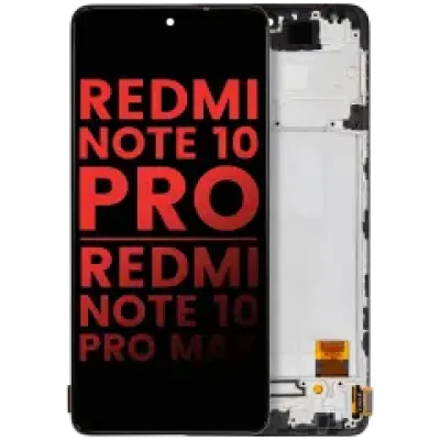 Дисплейний модуль (OLED) з рамкою для Xiaomi Redmi Note 10 Pro / Redmi Note 10 Pro Max (Aftermarket Plus) (всі кольори)