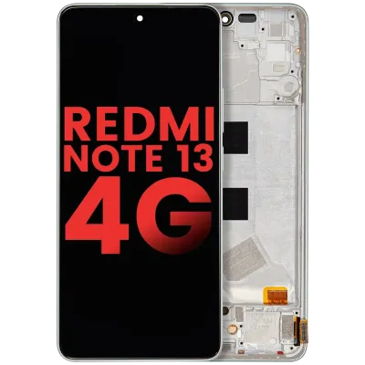Дисплейний модуль (OLED) з рамкою для Xiaomi Redmi Note 13 4G (Aftermarket Plus) (Mint Green)