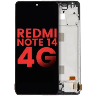 Дисплейний модуль (OLED) з рамкою для Xiaomi Redmi Note 14 4G (International Version) (Aftermarket Plus) (всі кольори)