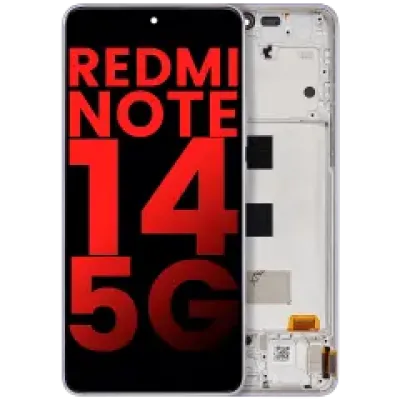 Дисплейний модуль (OLED) з рамкою для Xiaomi Redmi Note 14 5G (Aftermarket Plus) (Lavender Purple)