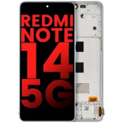 Дисплейний модуль (OLED) з рамкою для Xiaomi Redmi Note 14 5G (Aftermarket Plus) (Coral Green)
