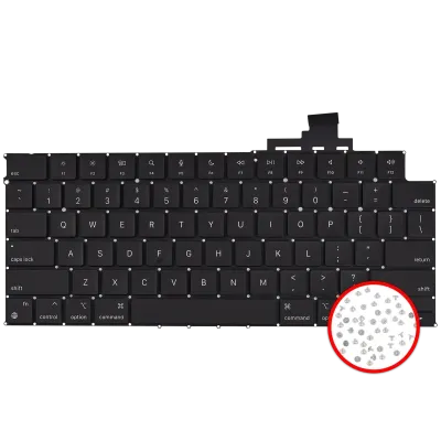 Keyboard W/ Backlight & Screws For MacBook Air 13" (A3113 / Mid 2024) (US English)