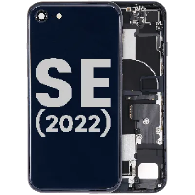 Корпус зі шлейфом зарядки й дрібними деталями для iPhone SE (2022) (Used OEM Pull: Grade A) (Midnight)