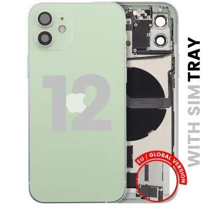 Back Housing W/ Charging Port Flex & Small Parts For iPhone 12 (EU / Global Version) (Used OEM Pull: Grade A) (Green)