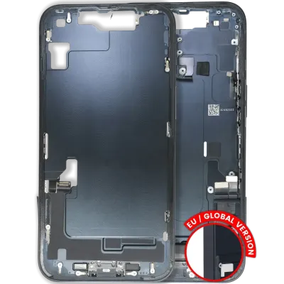 Mid-Frame Housing W/ Charging Port Flex & Small Parts For iPhone 14 (EU / Global Version) (Used OEM Pull: Grade C) (Midnight)