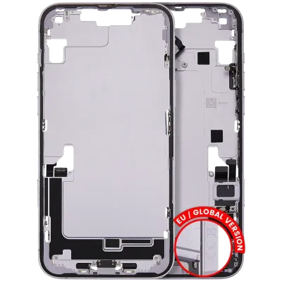 Mid-Frame Housing W/ Charging Port Flex & Small Parts For iPhone 14 Plus (EU / Global Version) (Used OEM Pull: Grade A) (Purple)