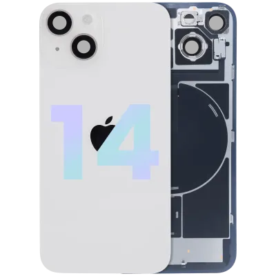 Back Glass w/ MagSafe Magnet & NFC & Flashlight Flex For iPhone 14 (Service Pack) (Starlight)
