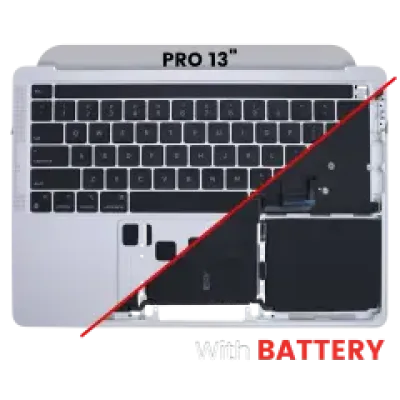 Топкейс з акумулятором та клавіатурою (ANSI US) для MacBook Pro 13" A2338 (2020-2023) (Genuine OEM) (Silver)