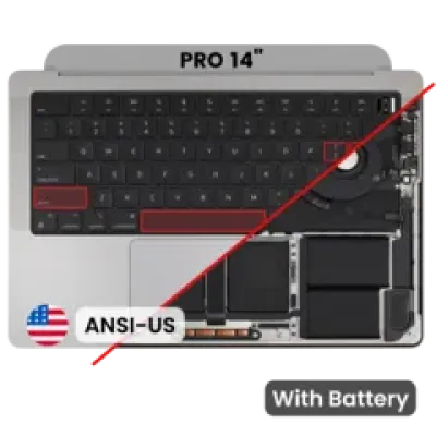 Топкейс з акумулятором і клавіатурою (ANSI US) для MacBook Pro 14" A2918 (2023) (Genuine OEM) (Space Gray)