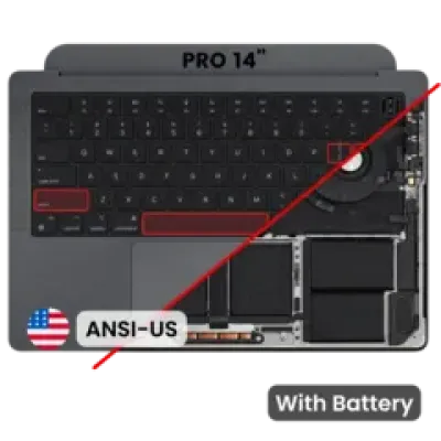 Топкейс з акумулятором і клавіатурою (ANSI US) для MacBook Pro 14" A2918 (2023) (Genuine OEM) (Space Black)
