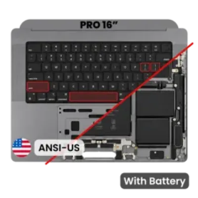 Топкейс з акумулятором і клавіатурою (ANSI US) для MacBook Pro 16" A2991 (2023) (Genuine OEM) (Space Gray)