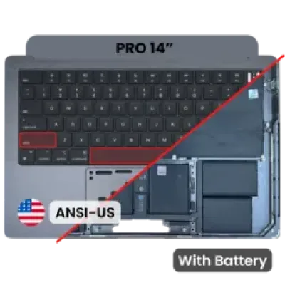 Топкейс з акумулятором і клавіатурою (ANSI US) для MacBook Pro 14" A3112 (2024) (Genuine OEM) (Space Black)