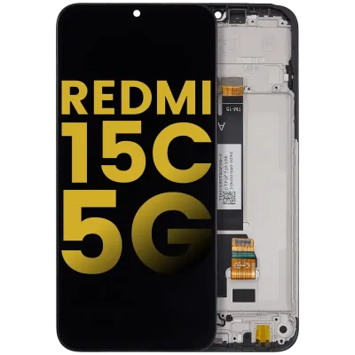 Дисплейний модуль з рамкою для Xiaomi Redmi 15C 5G / Redmi 15R (LCD) (Refurbished) (Усі кольори)
