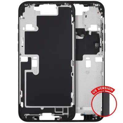 Mid-Frame Housing With Power And Volume Button For iPhone 16 Pro Max (US Version) (Aftermarket Plus) (Black Titanium)