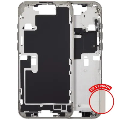 Mid-Frame Housing With Power And Volume Button For iPhone 16 Pro Max (US Version) (Aftermarket Plus) (Natural Titanium)