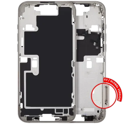 Mid-Frame Housing With Power And Volume Button For iPhone 16 Pro Max (EU / Global Version) (Aftermarket Plus) (Natural Titanium)