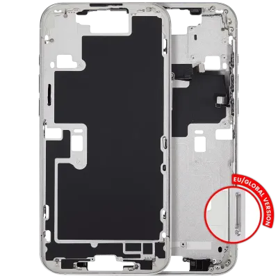Mid-Frame Housing With Power And Volume Button For iPhone 16 Pro Max (EU / Global Version) (Aftermarket Plus) (White Titanium)