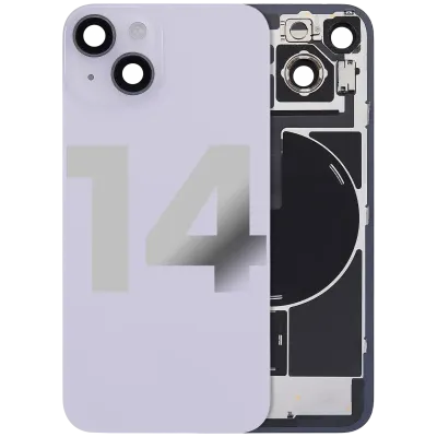 Back Glass w/ MagSafe Magnet & NFC & Flashlight Flex For iPhone 14 (Used OEM Pull: Grade C) (Purple)
