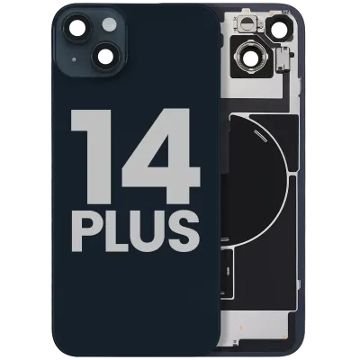 Заднє скло з магнітом MagSafe, NFC і шлейфом спалаху для iPhone 14 Plus (Used OEM Pull: Grade C) (Midnight)