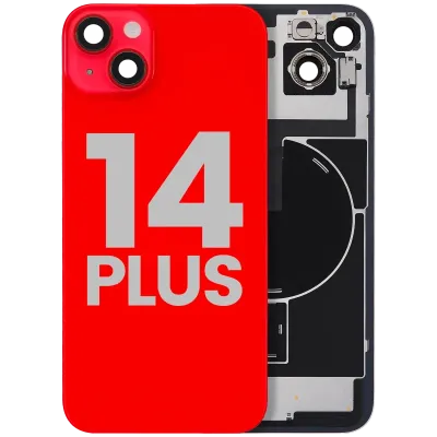 Заднє скло з магнітом MagSafe, NFC і шлейфом спалаху для iPhone 14 Plus (Used OEM Pull: Grade C) (червоний)