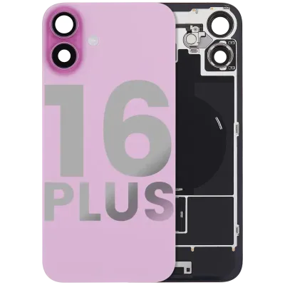 Back Glass w/ MagSafe Magnet & NFC & Flashlight Flex For iPhone 16 Plus (Used OEM Pull: Grade C) (Pink)