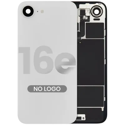 Back Glass w/ Wireless NFC Charging Flex & Flashlight Flex For iPhone 16e (Aftermarket) (White)